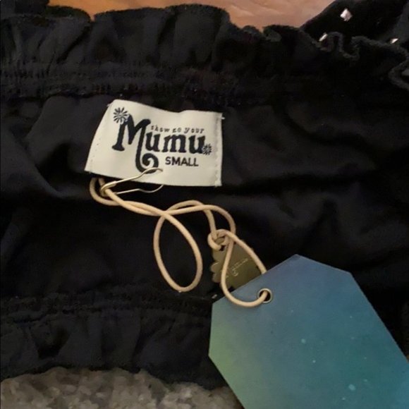 SHOW ME YOUR MUMU Iris Geo Stud Velvet Tube top - Picture 4 of 6